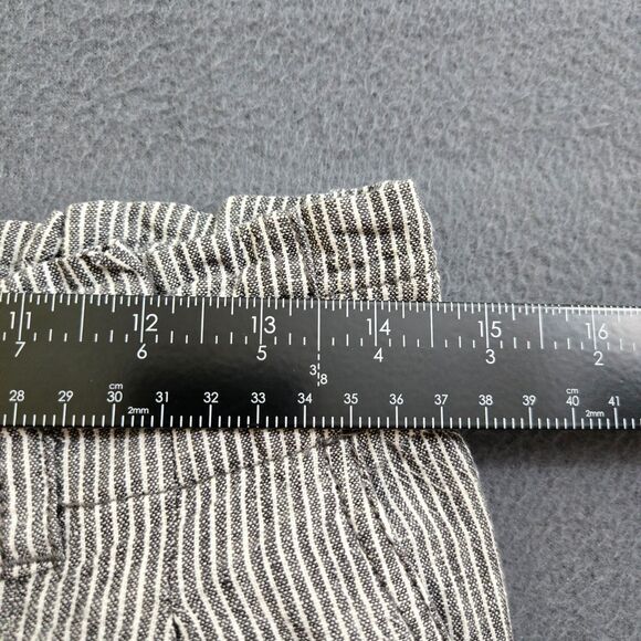 LOFT Women S Linen Blend High Rise Striped Pleated Straight Leg Pants - Picture 13 of 13